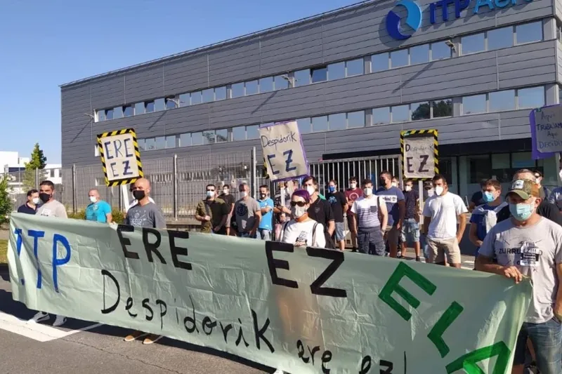 Atzo hasi zituzten lanuzteak ITP Aeroko Sestaoko eta Barakaldoko langileek