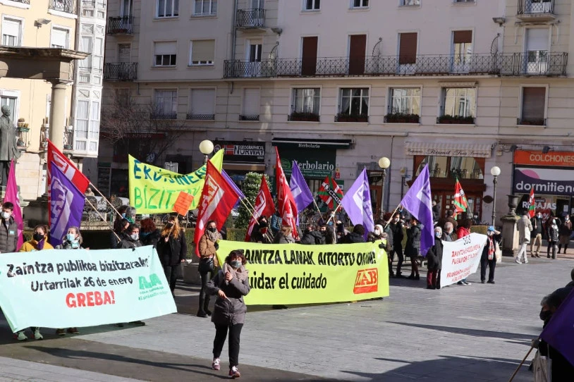 Greba egingo dute bihar zaintza arloko langileek, bigarrenez aurten
