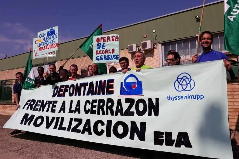 Vianako Defontaine Ibericako langileek greba mugagabea hasiko dute apirilaren 26an
