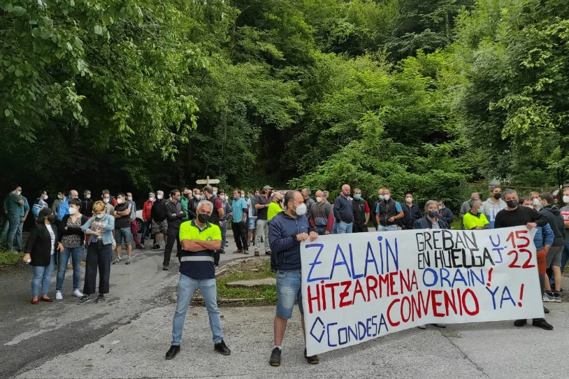 Zalain Transformados enpresako langileek zortzi eguneko greba hasi dute