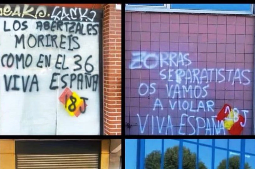 Pintaketa faxistak egin dituzte Uribe Kostako hainbat herritan
