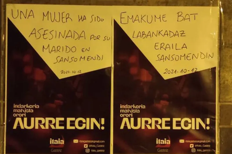 Gasteizen emakume bat erail du haren bikotekideak