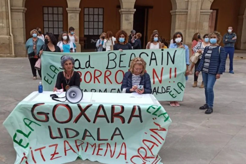 Grebara joko dute Beasaingo etxez etxeko laguntza zerbitzuko langileek