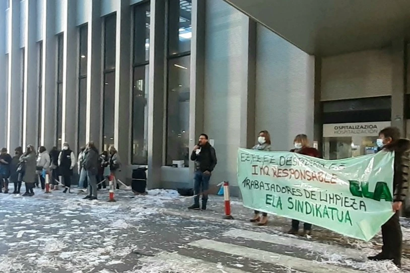 IMQren zentroetako garbitzaileen greba eskubidea urratu dute