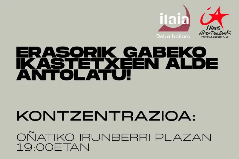 IAk eta Itaiak protestara deitu dute Oñatin, irakasle batek egindako erasoak salatzeko