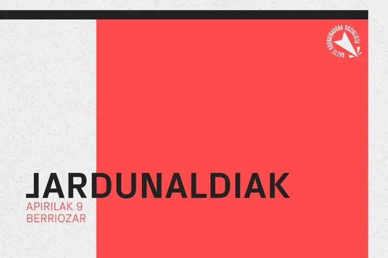 Jardunaldi nazional bat antolatu du GKSk apirilaren 9rako