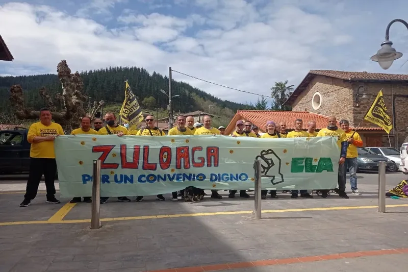 Grebari eusten diote Vulcanizados Zuloaga enpresako langileek
