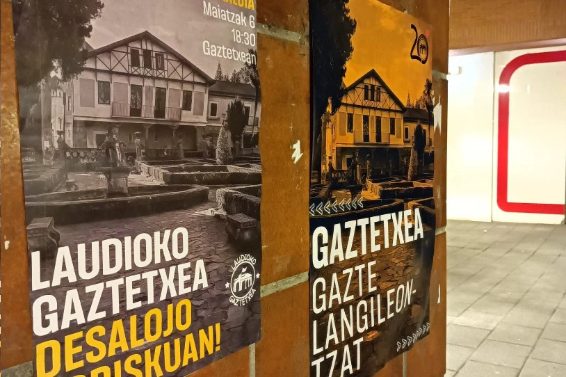 Udaltzainek bi pertsona identifikatu dituzte Laudioko Gaztetxean
