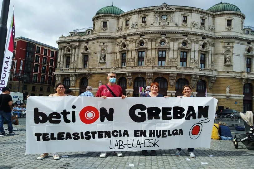 BetiOn telelaguntza enpresako langileek greban jarraitzen dute