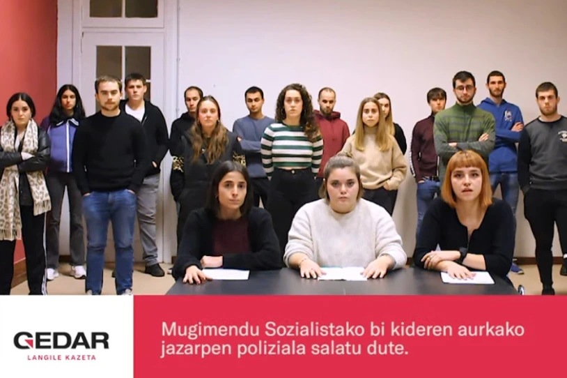 Mugimendu Sozialistako bi kidek jasandako jazarpen poliziala salatu dute