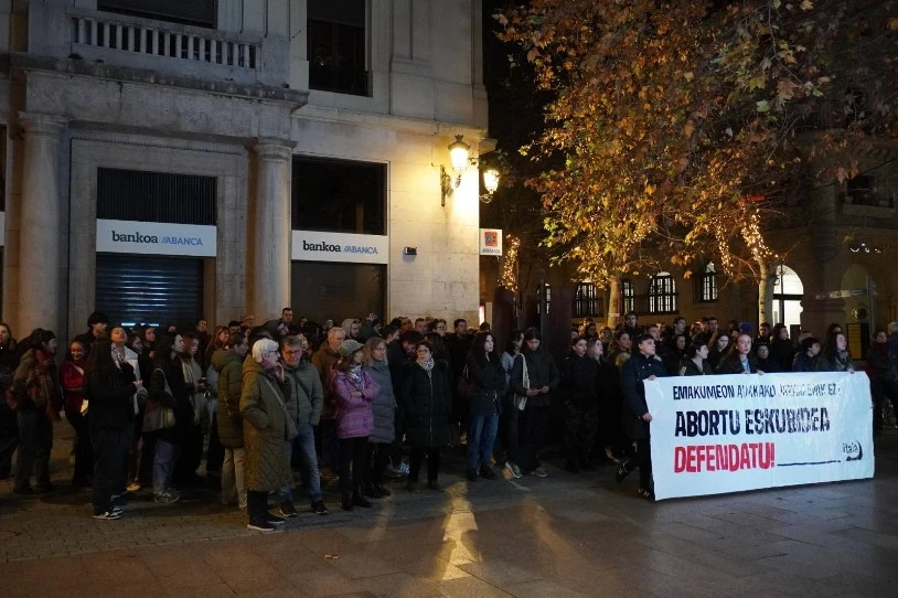 Abortatzeko eskubidearen alde mobilizatu da Itaia Gasteizen