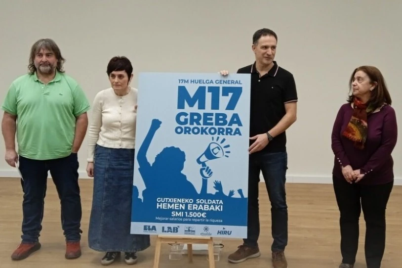 Greba orokorrera deitu dute Hego Euskal Herrian martxoaren 17rako