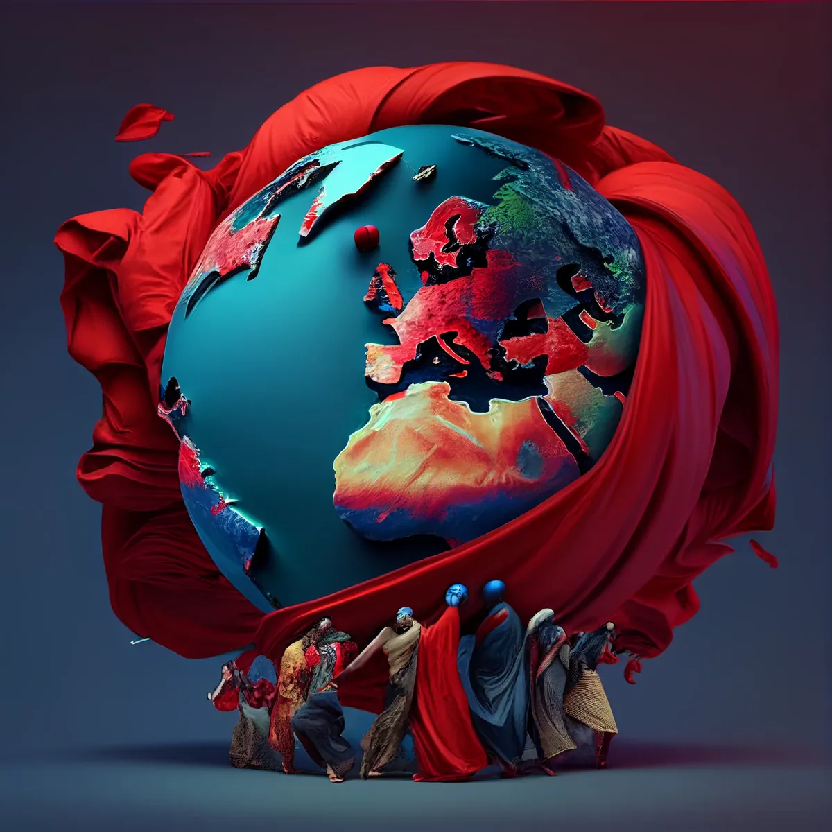 Una bandera roja