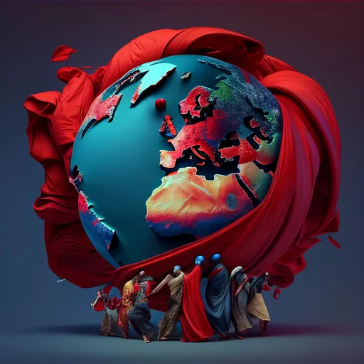Una bandera roja