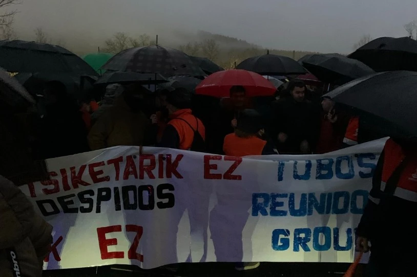 Hirugarren greba-eguna Amurrioko Tubos Reunidosen