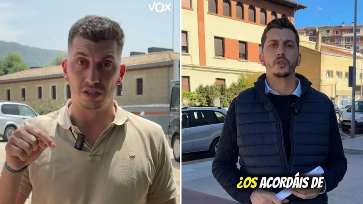 Oscar Tellez (Vox), kaletik zihoan jendeari eraso egiten atzo Iruñean