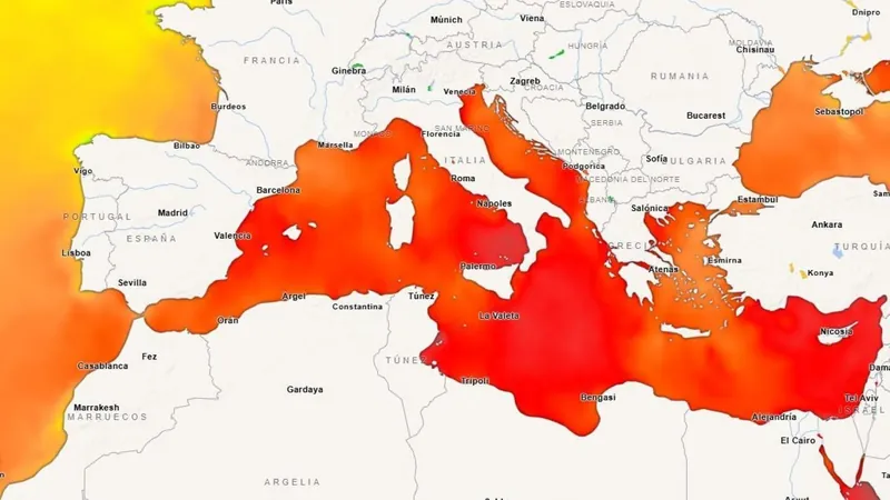 Mediterraneoak gainazaleko tenperaturaren errekorra hautsi du, 28,54ºC-ra iritsi ondoren