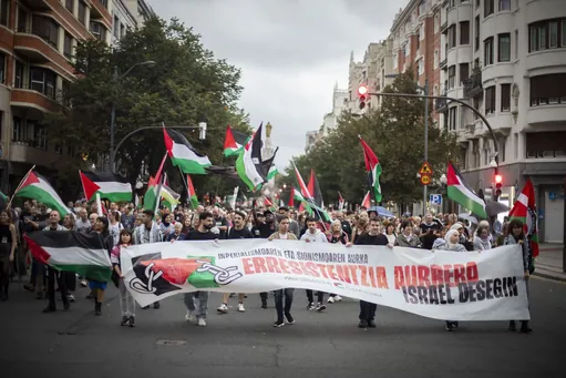 Altxamendutik hiru urtera, Palestinaren erresistentziarako eskubidea aldarrikatu dute Bilbon