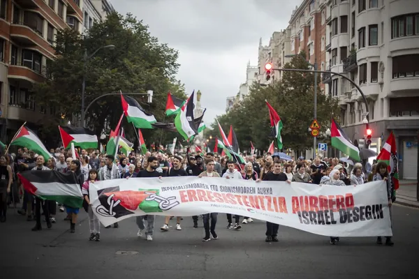 Altxamendutik hiru urtera, Palestinaren erresistentziarako eskubidea aldarrikatu dute Bilbon