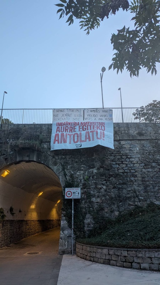 Bi gizonek emakume bat hainbatetan bortxatu dute Iruñean