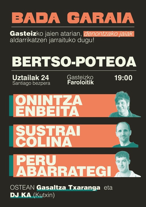 Bada Garaia: bertso-poteoa
