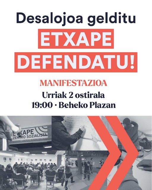 Desalojoa gelditu, Etxape defendatu!